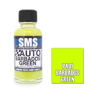 AIRBRUSH PAINT 30ML AUTO COLOUR BARBADOS SCALE MODELLERS SUPPLY