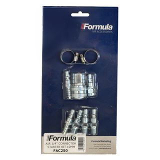 FORMULA AIR CONNECTOR ARO STARTER KIT + HOSE CLAMPS 1/4" BSP