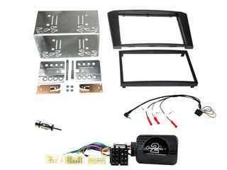 FITTING KIT TOYOTA AVENSIS 2003 - 2009 DOUBLE DIN (BLACK) COMPLETE KIT