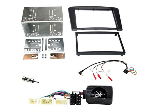 FITTING KIT TOYOTA AVENSIS 2003 - 2009 DOUBLE DIN (BLACK) COMPLETE KIT