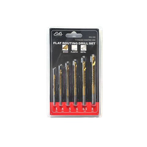 FLAT ROUTING DRILL SET