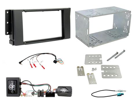 FITTING KIT LANDROVER RANGE ROVER SPORT 2005 - 2009 DOUBLE DIN (BLACK) COMPLETE KIT