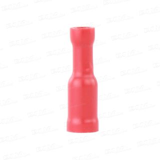 RED FEMALE BULLET TERMINALS 4MM - PACK OF 100