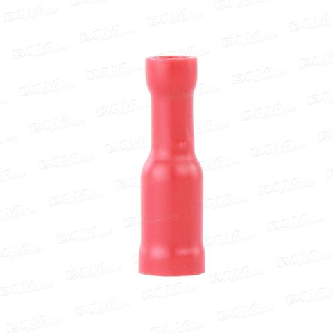 RED FEMALE BULLET TERMINALS 4MM - PACK OF 100