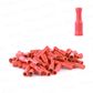 RED FEMALE BULLET TERMINALS 4MM - PACK OF 100