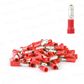 RED MALE BULLET TERMINALS 4MM - PACK OF 100