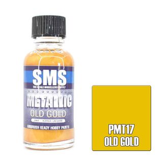 AIR BRUSH PAINT 30ML METALLIC  GOLD  ACRYLIC LACQUER SCALE MODELLERS SUPPLY