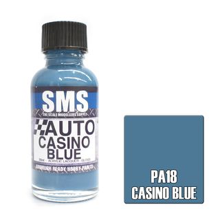 AIRBRUSH PAINT 30ML AUTO COLOUR CASINO BLUE SCALE MODELLERS SUPPLY