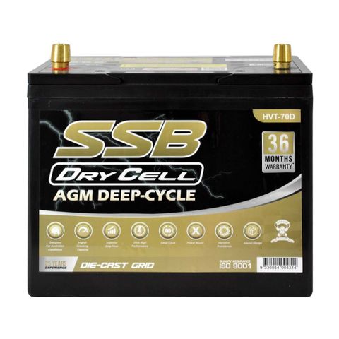 AUTOMOTIVE BATTERY AGM DEEP CYCLE 12V 12AH 620CCA BY SSB ULTRA HIGH PERFORMANCE  DRY CELL
