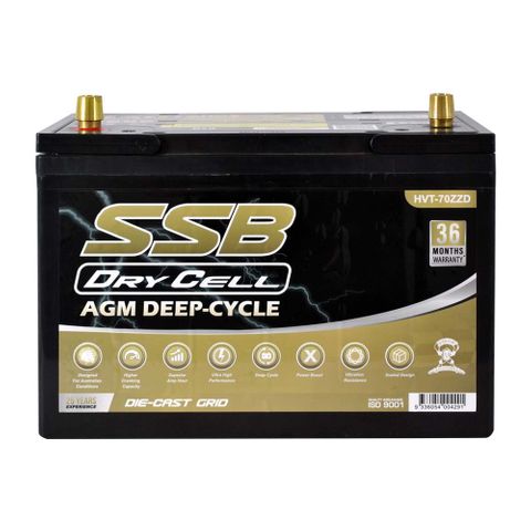 AUTOMOTIVE BATTERY AGM DEEP CYCLE 12V 12AH 780CCA BY SSB ULTRA HIGH PERFORMANCE  DRY CELL