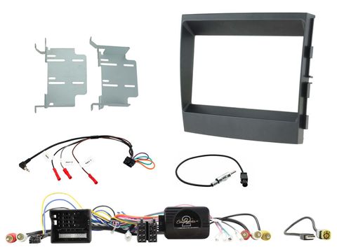 FITTING KIT PORSCHE PANAMERA 2009 - 2016 DOUBLE DIN NON-AMPLIFIED (BLACK) COMPLETE KIT