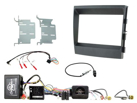 FITTING KIT PORSCHE PANAMERA 2009 - 2016 DOUBLE DIN AMPLIFIED(BLACK) COMPLETE KIT