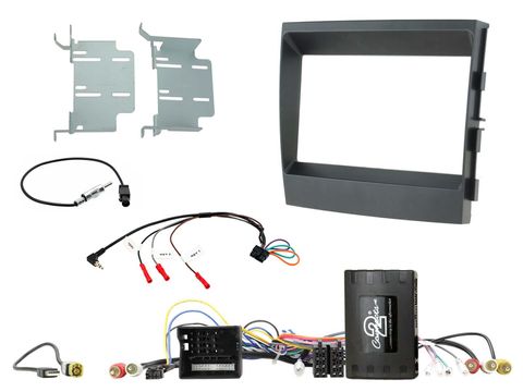 FITTING KIT PORSCHE PANAMERA 2009 - 2016 DOUBLE DIN NON-AMPLIFIED WITH PARK AST (BLACK) COMPLETE KIT