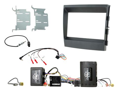 FITTING KIT PORSCHE PANAMERA 2009 - 2016 DOUBLE DIN AMPLIFIED WITH PARK AST (BLACK) COMPLETE KIT