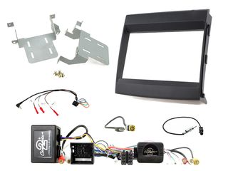 FITTING KIT PORSCHE CAYENNE 2011 - 2016 DOUBLE DIN AMPLIFIED(BLACK) COMPLETE KIT