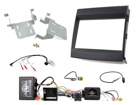 FITTING KIT PORSCHE CAYENNE 2011 - 2016 DOUBLE DIN AMPLIFIED(BLACK) COMPLETE KIT