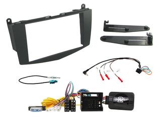 FITTING KIT MERCEDES C CLASS W204 2007 - 2011 DOUBLE DIN (BLACK) COMPLETE KIT