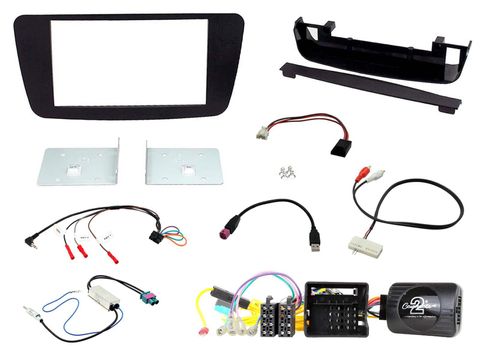 FITTING KIT MERCEDES A CLASS 2013 2019 DOUBLE DIN (BLACK) COMPLETE KIT