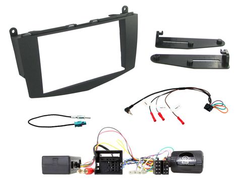 FITTING KIT MERCEDES C CLASS W204 2007 - 2011 DOUBLE DIN (BLACK) COMPLETE KIT