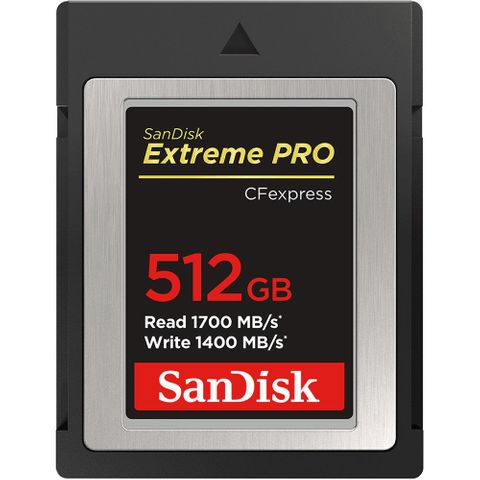 SANDISK EXTREME PRO CFEXPRESS 512GB UP TO R1700MB/S W1400MB/S