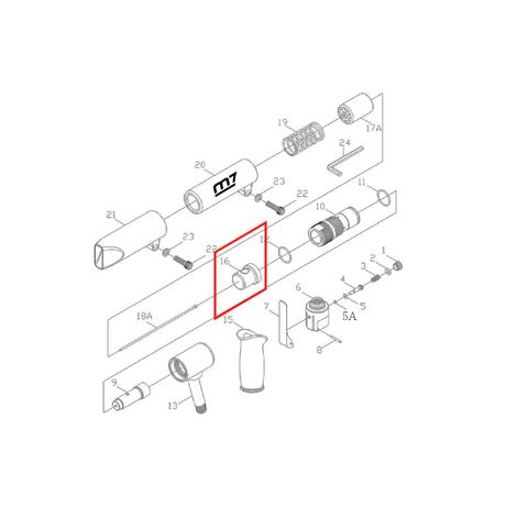 M7 AIR NEEDLE SCALER ANVIL FOR SN-2110