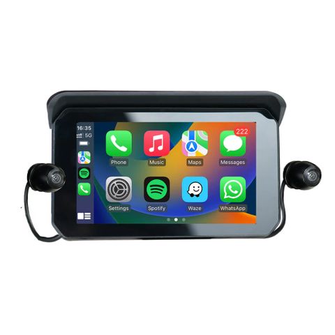 OTTOCAST WIRELESS CARPLAY & ANDROID AUTO 5" SCREEN + CAMERAS FOR MOTORCYCLES IPX7