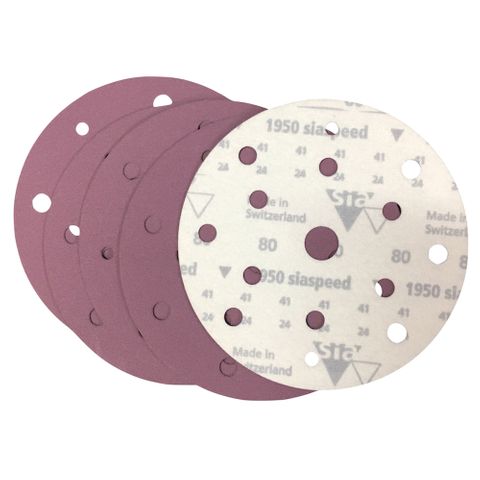 SIA 1950 SANDING DISC 150MM 15 HOLE 320G SPEED 100PK