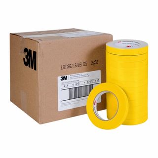 3M 6653 AUTOMOTIVE REFINISHING TAPE YELLOW 24MM X 55M BOX OF 36