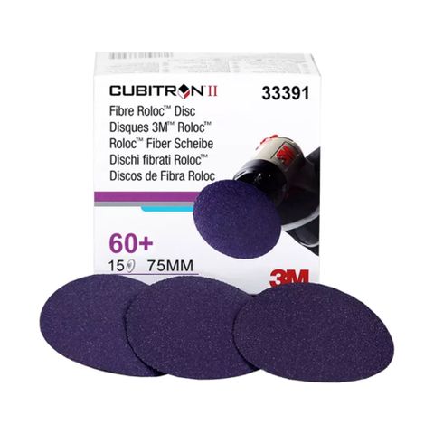 3M 33391  ROLOC CUBITRON II 75MM DISK 60G BOX OF 15 DISCS