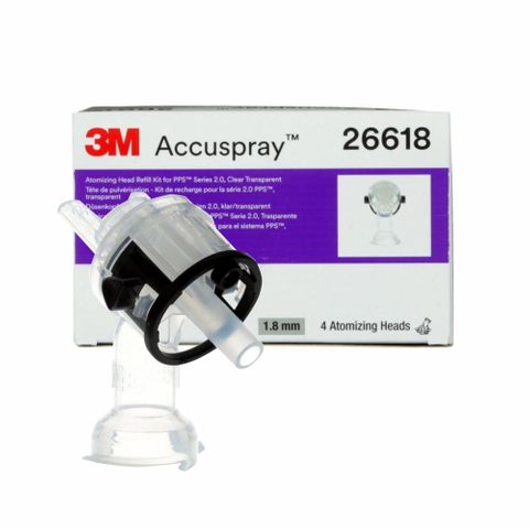 3M 26618 ACCUSPRAY ATOMISING HEAD 1.8MM CLEAR FOR PPS 2.0 (BOX OF 4)