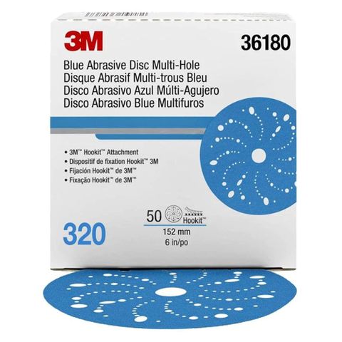 3M 321U 36180 BLUE HOOKIT DISC 150MM 320G