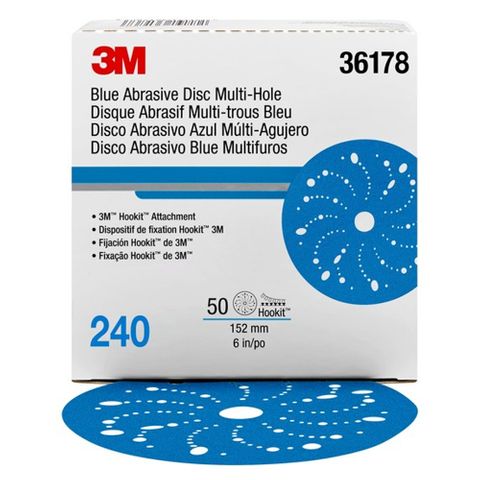 3M 321U 36178 BLUE HOOKIT DISC 150MM 240G