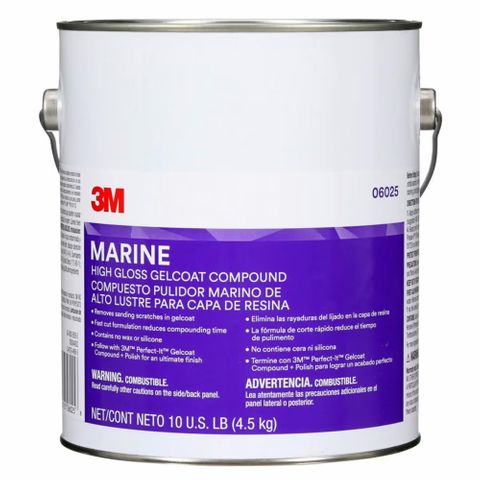 3M 6025 MARINE HIGH GLOSS GELCOAT COMPOUND 3.7L