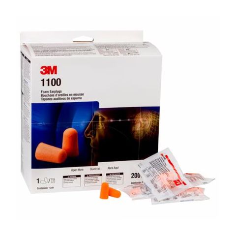 3M 1100 EARPLUGS 200 BOX