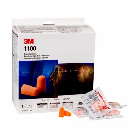 3M 1110 EARPLUGS 100 BOX