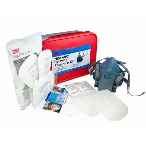 3M 7551 A1P2 SPRAYING RESPIRATOR KIT LARGE