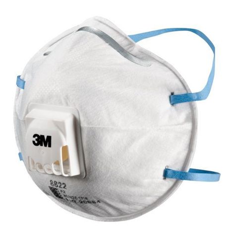 3M 8822 CUPPED PARTICULATE RESPIRATOR MASK P2 VALVED