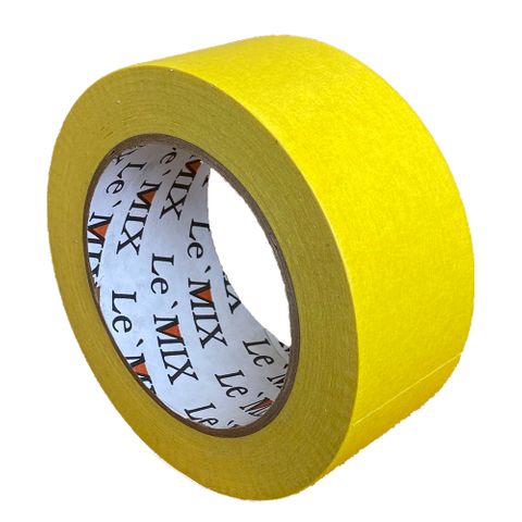 LE MIX HIGH QUALITY YELLOW MASKING TAPE 36MM X 50M SLEEVE OF 6 ROLLS