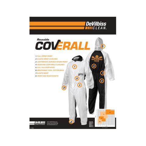 DEVILBISS CLEAN COVERALL SPRAY SUIT LARGE