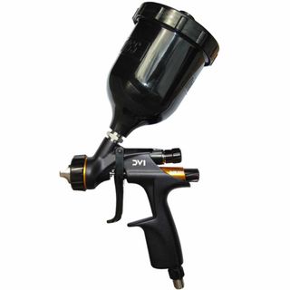 DEVILBISS DV1 GRAVITY SPRAY GUN & CUP FOR CLEAR COATS DV1-C-000-12-C1+