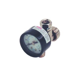 WELLMADE VALVE HVLP AIR ADJ, 1/4 W/GAUGE