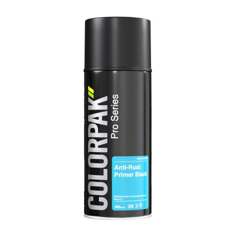 COLORPAK PRO SERIES AEROSOL ANTI RUST PRIMER BLACK 400ML