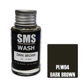 AIRBRUSH PAINT 30ML WASH DARK BROWN SCALE MODELLERS SUPPLY