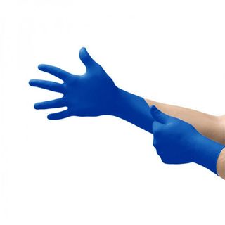 LATEX HIGH RISK DISPOSABLE GLOVES BLUE SIZE XXL 300MM AMADEX JAEGER 50 PACK