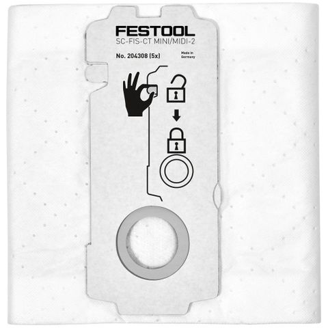 FESTOOL SELF CLEAN FILTER BAGS SC-FIS-CT15/MIDI-2/5/