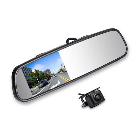 4" AUTOVIEW MIRROR KIT CLIP ON WITH CAMERA