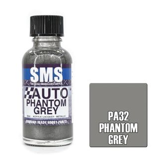 AIR BRUSH PAINT 30ML PHANTOM GREY ACRYLIC LACQUER SCALE MODELLERS SUPPLY