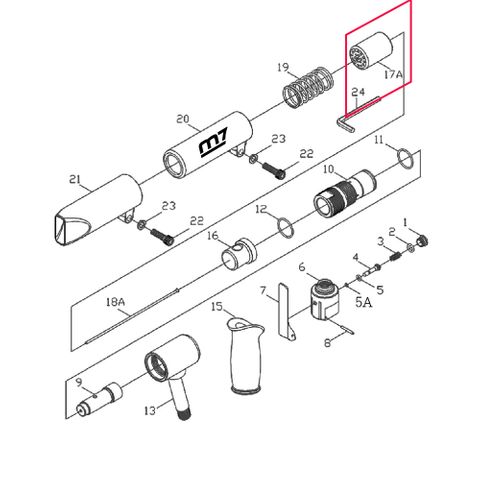 M7 AIR NEEDLE HOLDER 3MM FOR SN-2110