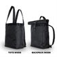 WANDRD TRANSIT TRAVEL TOTE BACKPACK BLACK