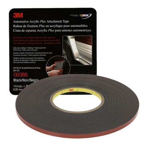 3M 6386 AUTOMOTIVE ACRYLIC PLUS ATTACHMENT TAPE 6.35MM X 18.2M